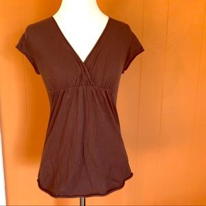 Anthropologie brown tissue tee